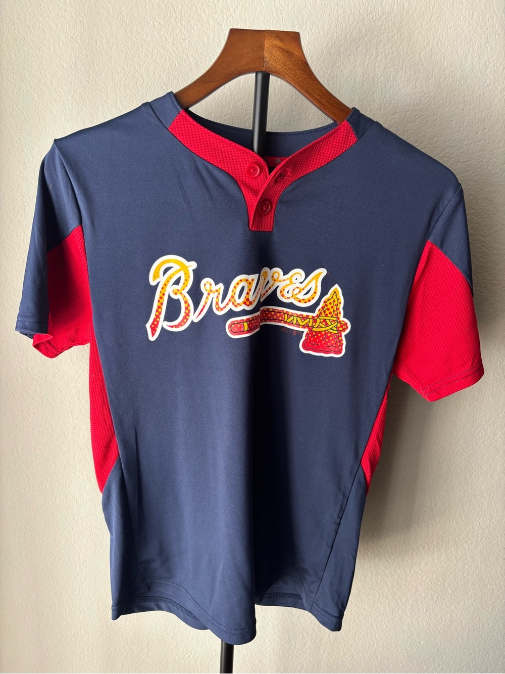 ATL Braves Short Sleeve Baseball Tee Large Youth